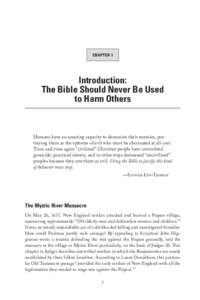 CHAPTER 1  Introduction: The Bible Should Never Be Used to Harm Others