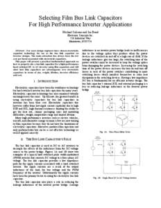 Selecting Capacitors for Inverter Applications