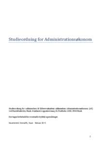 Studieordning for Administrationsøkonom (AK)