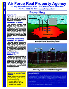 FACT SHEET  Air Force Real Property Agency 143 Billy Mitchell Boulevard, Suite 1, San Antonio, Texas[removed]Toll Free[removed] • www.safie.hq.af.mil/afrpa