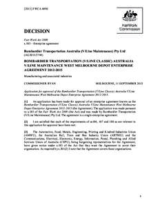 [2013] FWCA[removed]DECISION Fair Work Act 2009 s.185—Enterprise agreement