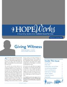 Works  HOPE A Quarterly Update from Catholic Social Services