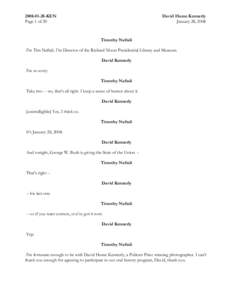 Microsoft Word - Kennerly, David Hume Transcript.doc