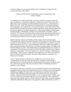 Abuse / Persecution / Aggression / Injustice / Social psychology / Relational aggression / Bullying / Rachel Simmons / Adolescence / Ethics / Behavior / Human behavior