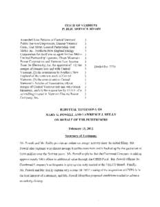 STATE OF VERMONT PUBLIC SERVICE BOARD Amended Joint Petition of Central Vei nont Public Service Corporation, Danaus Vermont Corp., Gaz Metro Limited Partnership, Gaz Metro inc., Northern New England Energy