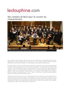 article Cantates de Bach pour le concert du cinquantenaire