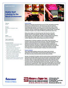 Application Brief  Mobile Shelf Labeling for the Retail Environment Industry
