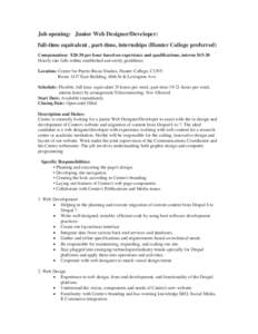 Microsoft Word - Junior Web Designer-Developer Job Description.docx