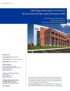 Revised MARCH[removed]Oak Ridge Associated Universities Environmental Services│Schedule 899 General Services Administration