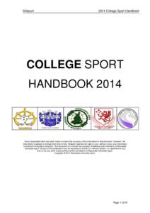 NUsportCollege Sport Handbook COLLEGE SPORT HANDBOOK 2014