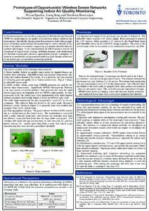 Prototypes of Opportunisti
 Wireless Sensor Networks Supporting Indoor Air Quality Monitoring Petros Spa
hos, Liang Song and Dimitrios Hatzinakos The Edward S. Rogers Sr. Department of Ele
tri
al and Computer Engineering