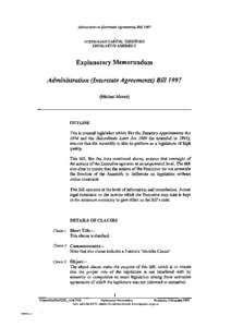 Administration (Interstate Agreements) Bill 1997 > AUSTRALIAN CAPITAL TERRITORY LEGISLATIVE ASSEMBLY