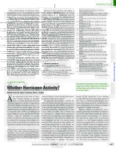 Physical oceanography / Oceanography / Effects of global warming / Tropical meteorology / Aquatic ecology / Sea surface temperature / Global climate model / Tropical cyclone / North Atlantic tropical cyclone / Atmospheric sciences / Meteorology / Climatology