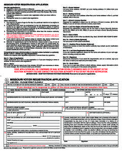 Missouri Voter Registration Application