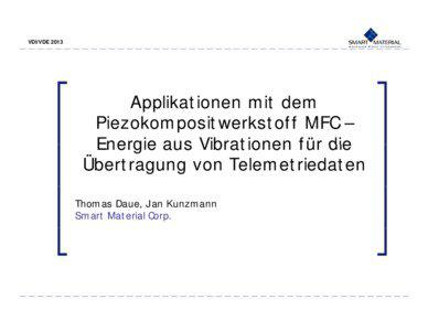 Offenbach am Main / Verband der Elektrotechnik /  Elektronik und Informationstechnik / Piezoelectricity / Composite material / Lead zirconate titanate / Matter / Physics / Electromagnetism