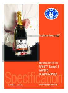 Level 1 Spec (WineServiceweb_Spirits_Spec04_web:47 Page 1  ® ‘confidence for front line staff’