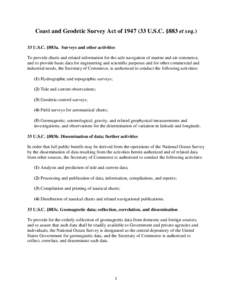 Surveying / U.S. National Geodetic Survey / Government procurement in the United States / Engineering / Law / Environment / Geodesy / Environmental data / National Oceanic and Atmospheric Administration