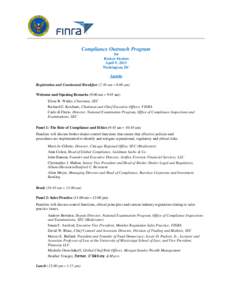 Elisse B. Walter / Commodity Futures Trading Commission / Financial regulation / Investment banking / Economy of the United States / Business / U.S. Securities and Exchange Commission / United States securities law / Self-regulatory organizations / Financial Industry Regulatory Authority