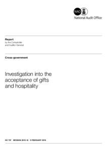 Report by the Comptroller and Auditor General Cross-government