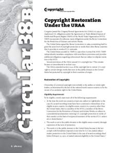 United States copyright law / General Agreement on Tariffs and Trade / Uruguay Round Agreements Act / Civil law / Copyright law of the United States / Copyright / Public domain in the United States / Berne Convention for the Protection of Literary and Artistic Works / Rule of the shorter term / Law / Copyright law / Plagiarism