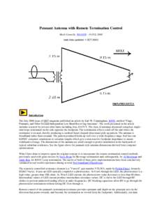 Pennant Antenna with Remote Termination Control Mark Connelly, WA1ION - 19 JUL[removed]web links updated: 1 OCT[removed]Introduction The July 2000 issue of QST magazine published an article by Earl W. Cunningham, K6SE, entit