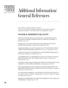 Aquatic ecology / Tampa Bay / Tampa /  Florida / Hillsborough River / Tampa Bypass Canal / Wetland / Seagrass / Water pollution / Wastewater / Geography of Florida / Florida / Water