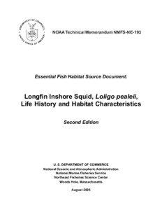 NOAA Technical Memorandum NMFS-NE-193  Essential Fish Habitat Source Document: