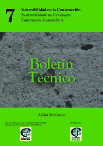 7  Sostenibilidad en la Construcción Sustentabilidade na Construção Construction Sustentability