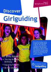 Issue 3 Spring/Summer 2014 Discover  Girlguiding