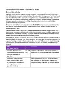 Government / United Kingdom / Eurest / Department for Environment /  Food and Rural Affairs / Government procurement in the United States