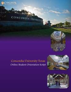 Concordia University Texas Online Student Orientation Script Online Student Orientation Script Slide Number
