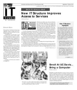 Information technology news for UC Davis faculty and staff  IT TIMES