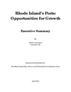 RI DEM/Bayteam- Rhode Island’s Ports: Opportunities for Growth