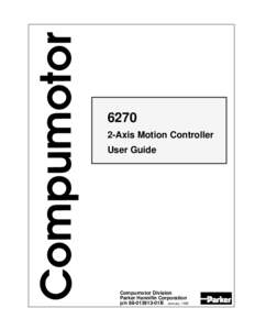 CompumotorAxis Motion Controller User Guide