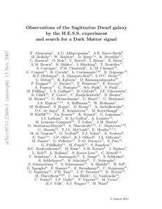 arXiv:0711.2369v1 [astro-ph] 15 Nov[removed]Observations of the Sagittarius Dwarf galaxy