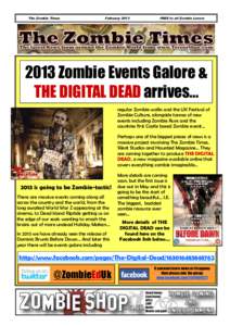 The Zombie Times  February 2013 FREE to all Zombie Lovers