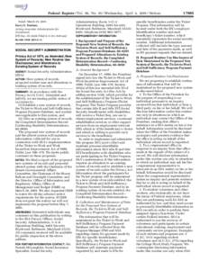 Federal Register / Vol. 66, No[removed]Wednesday, April 4, [removed]Notices Dated: March 29, 2001. Harry E. Haskins, Acting Associate Administrator for Investment. [FR Doc. 01–8224 Filed 4–3–01; 8:45 am]