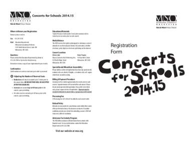 Concerts for Schools[removed]Where to Return your Registration