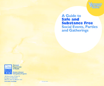 A Guide to Safe and Substance Free Social Events, Parties and Gatherings