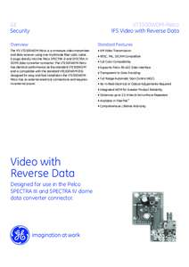 GE Security VT1500WDM-Pelco IFS Video with Reverse Data