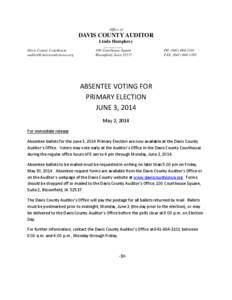 Bloomfield /  Iowa / Auditing / Absentee ballot / Elections / Election Day