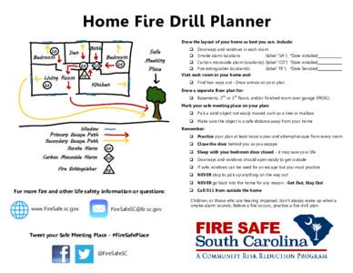 Home Fire Drill Planner SA Bedroom  Den