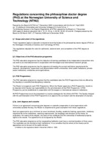 Microsoft Word - PhD regulations at NTNU June 2009.doc