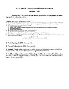 Rulemaking / Public administration / Politics of the United States / Regulation / Federal Register / Administrative Law /  Process and Procedure Project / United States administrative law / Administrative law / Law