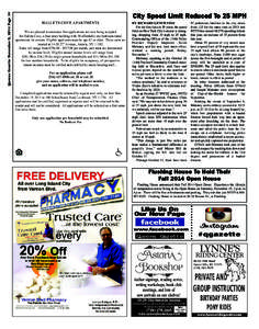 Queens Gazette November 5, 2014 Page 14  City Speed Limit Reduced To 25 MPH HALLETS COVE APARTMENTS We are pleased to announce that applications are now being accepted for Hallets Cove, a four story building with 58 affo