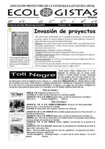 ASOCIACIÓN PROTECTORA DE LA NATURALEZA LEVANTINA-APNAL  Comarca del Bajo Maestrazgo-Castellón Último ejemplar editado de la revista “El Ecologista”, que recibiréis gratis al ser socios/as de