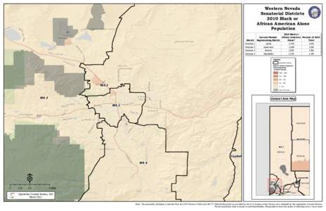 Western Nevada Senatorial Districts 2010 Black or African American Alone Population