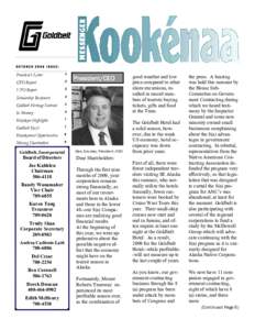 OCTOBER 2009 ISSUE:  President’s Letter 1