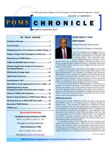 POMS Chronicle Vol 14 No 2