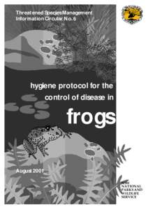 Hygiene protocol for the control of disease in frogs (PDF - 1.1MB)